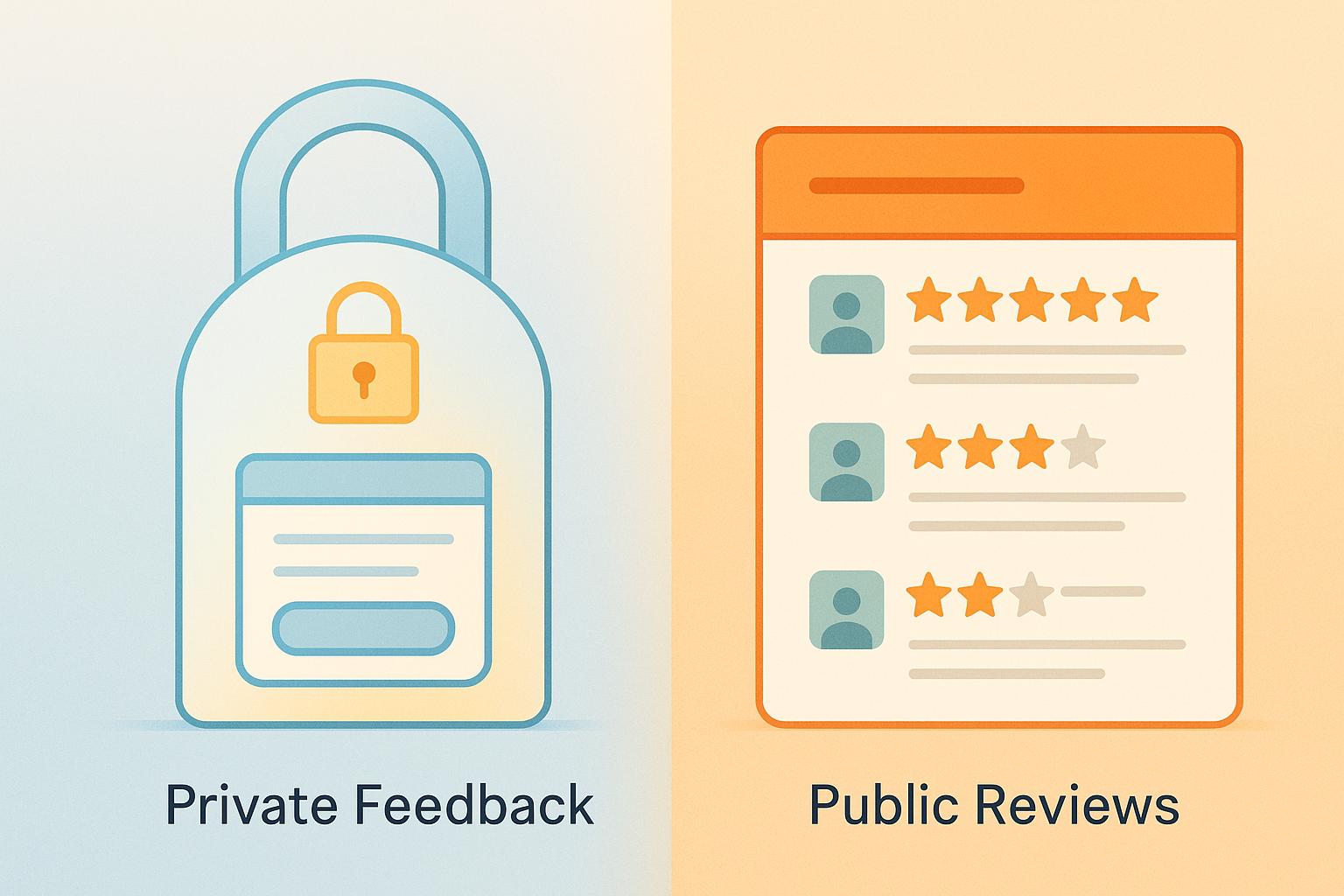 Private Feedback Portals vs. Public Reviews